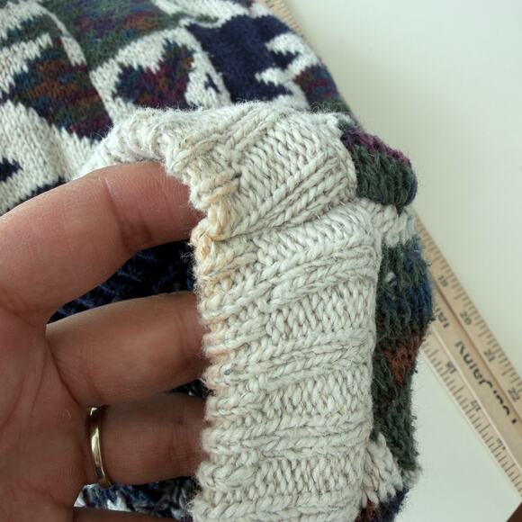 Vintage Gant Sweater Men Medium Aztec Cotton Intarsia Knit Navajo Jumper USA Mde - Picture 7 of 9